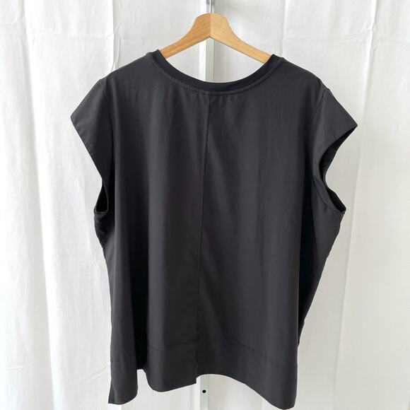 ZELLA Size 3X Plus Pursuit Cap Sleeve Top Crew Neck Workout Pullover Black - Picture 3 of 5